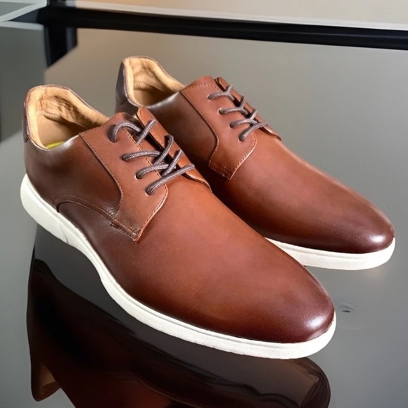 Florsheim Dash PT Oxford Men’s 11 & 11.5 Cognac MLT Leather ComfortTech Shoes - Picture 4 of 9